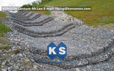 Acqua e erosione del suolo che impediscono le scatole del gabbione con la rete metallica esagonale