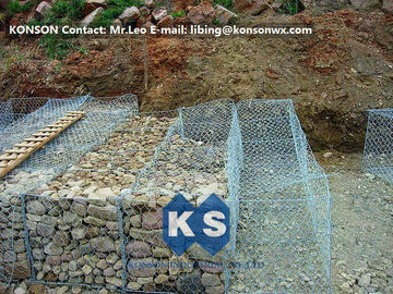 Canestri della parete del gabbione torti doppio esagonale della rete metallica con la norma di ASTM A975-97
